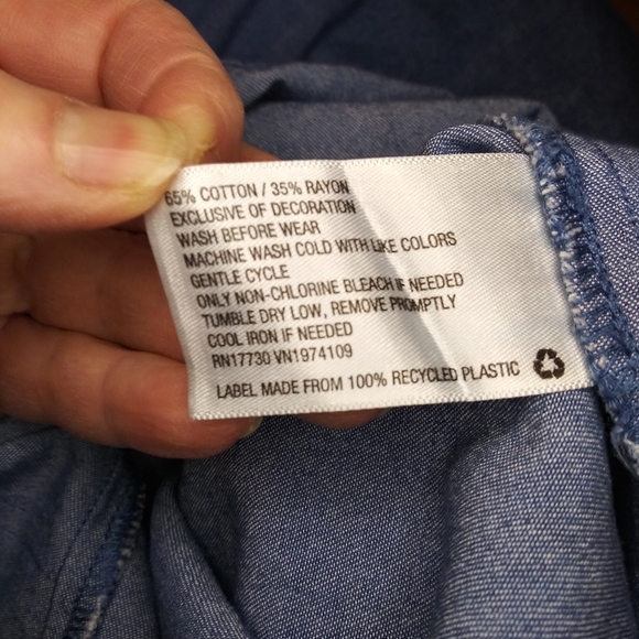 Knox Rose Boho Embroidered Chambray Mini Dress - Picture 9 of 10